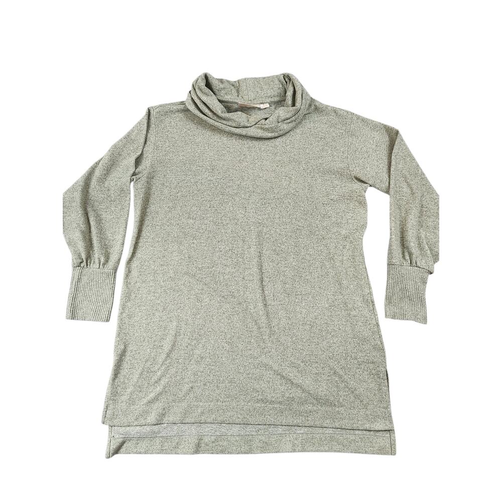 Maeve by anthropologie sz large cowl neck tunic oversized heather green sweater